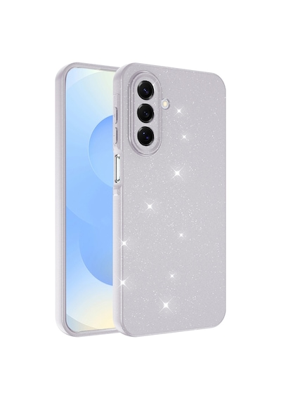 Samsung Uyumlu Galaxy A17 Kılıf Kamera Korumalı Simli Lüks Zore Koton Kapak Beyaz