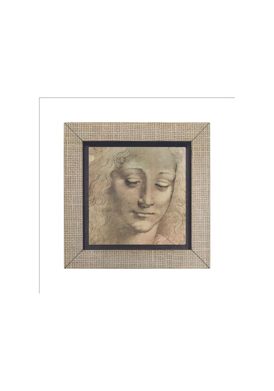 Baş Etüdü Leonardo Da Vinci Baskılı Mdf Magnet 7x7 55