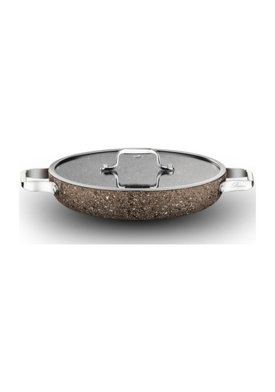 Brioni Stone-age Terra 24cm Çizilmez Yanmaz Yapışmaz İndüksiyonlu Sahan Kahverengi