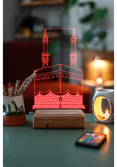 Özel Tasarım Mekke Masaüstü 3D Led Lamba