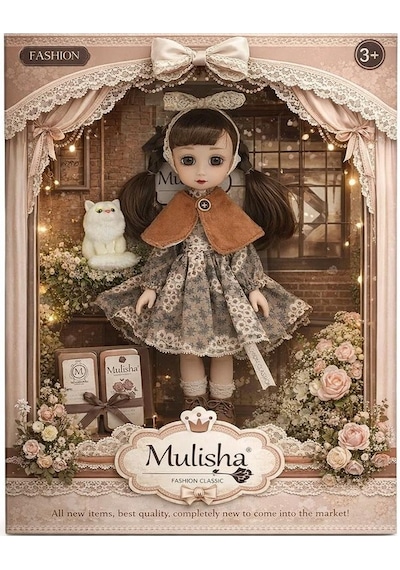 Mulisha Fashion Classics Klasik Moda Oyuncak Bebek 30 Cm Pelerinli Vintage Tasarım Ctoy-qj1