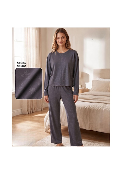 Mihra Kadın Oysho Bisiklet Yaka Uzun Kol Desenli Baharlık Pijama Takımı 20104gç - 1 Adet Gri Mihra Kadın Oysho Bisiklet Yaka Uzun Kol Desenli Baharlık Pijama Takımı 20104gç - 1 Adet Gri