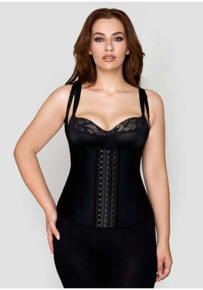 Mistirik Trigoso Model Kum Saati Görünüm Etkili Askılı Latex Siyah Renk Siyah