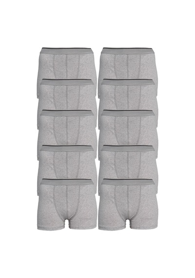 Nacar Store Erkek Gri 12'li Paket Likralı Pamuklu Boxer