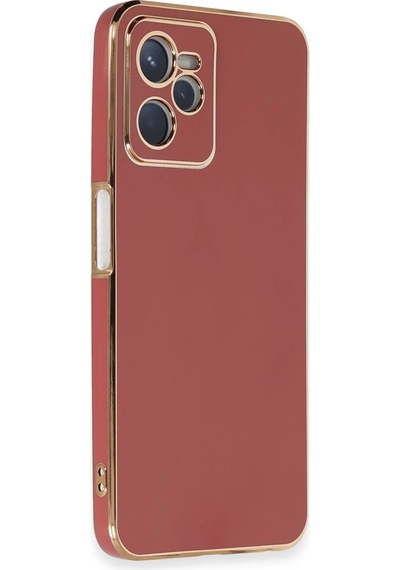 Gld-spt- Newface Realme C35 Kılıf Volet Silikon - Kırmızı