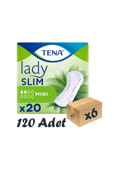 Tena Lady Slim 2 Damla Mini Kadın Mesane Pedi 6 x 20 Adet