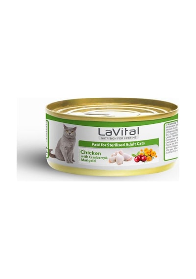 Lavital Tavuklu Kızılcıklı Yetişkin Kedi Konservesi 85 Gr
