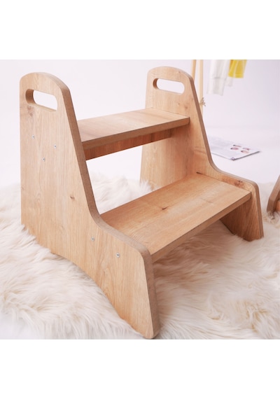Alfacountry Montessori Bebek & Çocuk Basamağı Güvenli Ve Kullanışlı Kahverengi