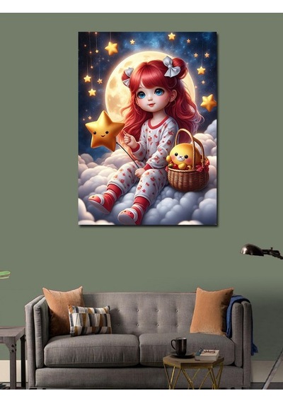Kanvas Tablo Kızıl Saçlı Çocuk 50cmx70cm
