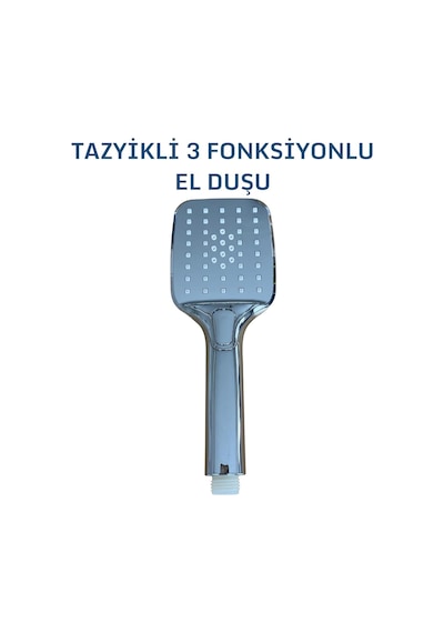 Drom Harmoni Paslanmaz Krom Tepe Duş Seti    Çok Renkli