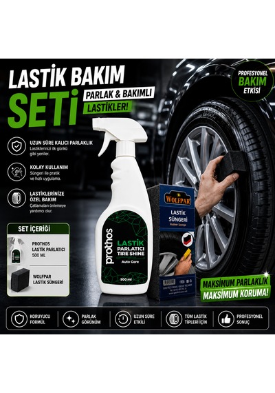Nya Group Lastik Parlatıcı 500 Ml + Uygulama Süngeri Profesyonel Bakım Seti