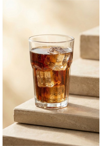 Lav Aras Cam Meşrubat Bardağı 6'lı 365 ml (Su/Soğuk Kahve Bardağı )