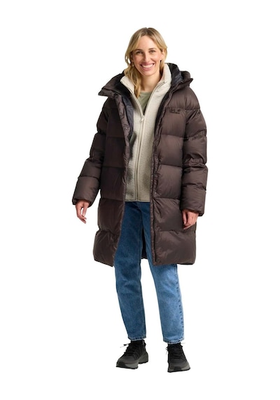 Jack Wolfskın Jack Wolfskin Icy Hill Coat Rds Kadın Kahverengi Outdoor Ceketi D0108 Kahve