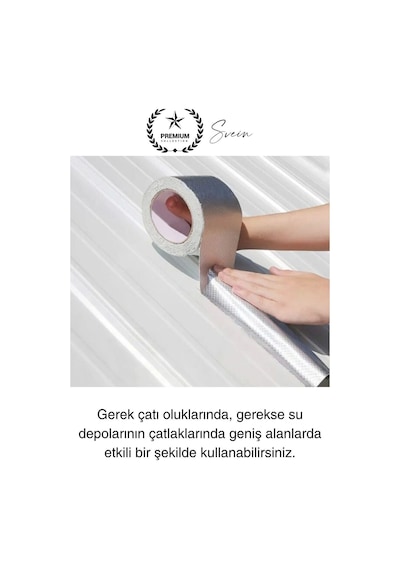 Ekstra Güçlü 2 Mt Dış Cephe Su Geçirmez Sakız Bant Sızıntı Çamur Bandı Sızdırmaz 5 Adet Diğer