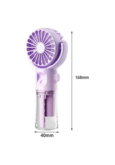4 Kademeli Spreyli Şarjlı El Fanı Boyuna Asılabilir Usb Şarjlı Taşınabilir Mini Fan F4 4915