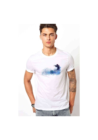 Counter Strike Go Baskılı Beyaz Erkek Tshirt