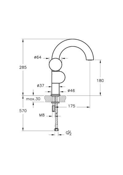 VitrA Liquid A4275539 Sol Kumandalı Lavabo Bataryası Parlak Siyah