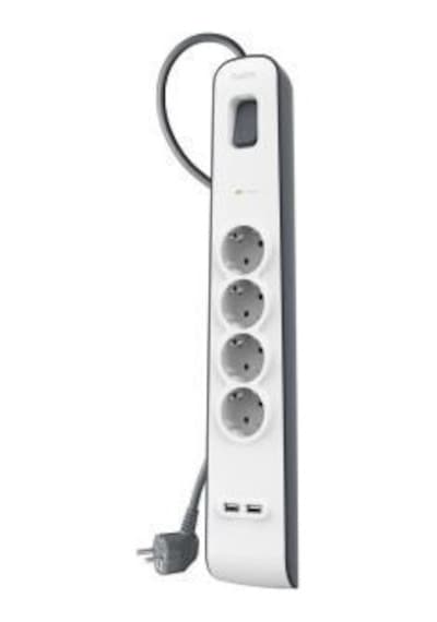 Belkin BSV401VF2M 525 Joule 2 Usb'li 4'lü 2 M Akım Korumalı Priz (Outlet)