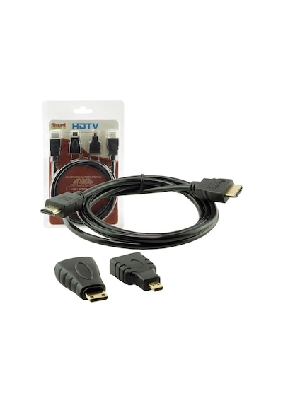 Powermaster Hdmı Kablo 3in1 Set 1.5 Metre Hdmı+micro Hdmı+mini Hdmı