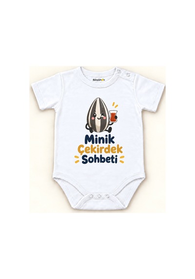 Babylimon Minik Çekirdek Sohbeti Beyaz Kısa Kollu Çıtçıtlı Bebek Zıbını Beyaz - Minik Çekirdek Sohbeti - 928161930 Beyaz - Minik Çekirdek Sohbeti