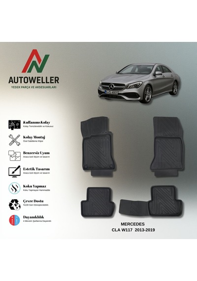 Mercedes-benz Cla 2013-2019 Uyumlu Havuzlu Oto Paspas