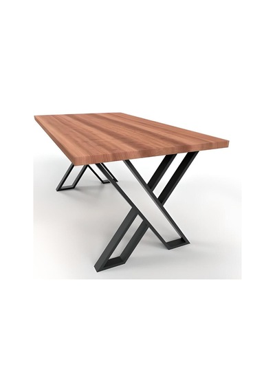 X Model Modern Metal Masa Ayağı Siyah Siyah