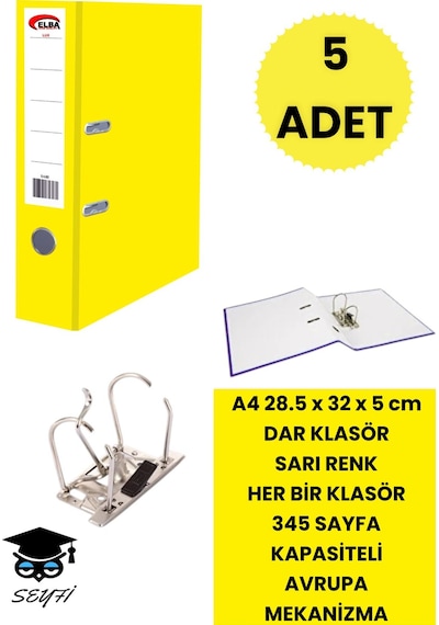 Ofis Büro Klasörü Çift Halka Avrupa Metal Mekanizma Çeşitli Renk Ve Adetlerde Dar Ve Geniş Klasör Siyah
