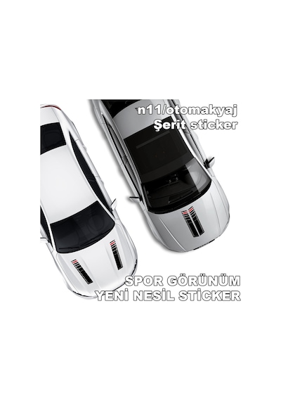 Peugeot Expert Kaput Uyumlu Şerit Havalandırma Sticker Siyah