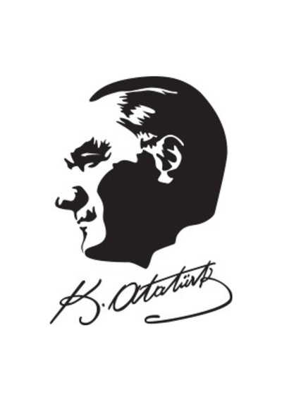 Imzalı Atatürk Silüet Oto Sticker 15 Cm X 20 Cm
