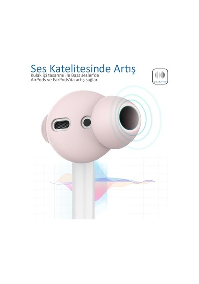 Airpods 1. &amp Amp 2. Nesil Kulak İçi Kılıf 3 Çift Small Silikon Uç 0.5mm Ultra İnce, Kaymaz, Şarj Kut Diğer
