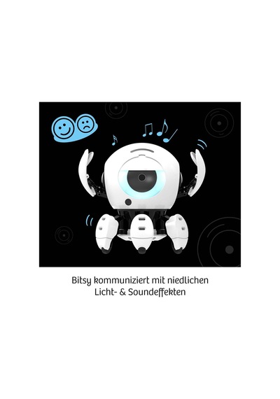 Kosmos 621094 Bitsy Akıllı Robot Arkadaş, Sesle Kontrol Edilen Robot, Çocuklar Için Deney Seti 8-12 Yaş Akıllı Oyuncaklar