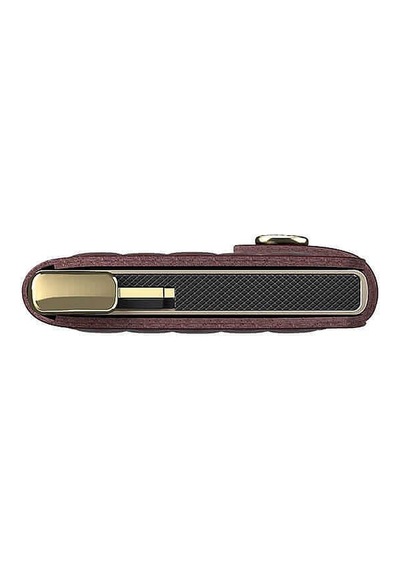 Secrid Premium Miniwallet+ Emboss Diamond Kartlık Cüzdan, Bordo Çok Renkli