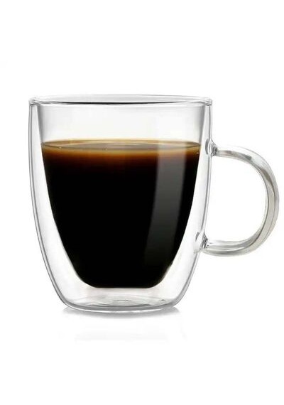 Epinox Isı Yalıtımlı Çift Katman Borosilikat Cam Kulplu Bardak 90 Ml Kcb-90 Şeffaf