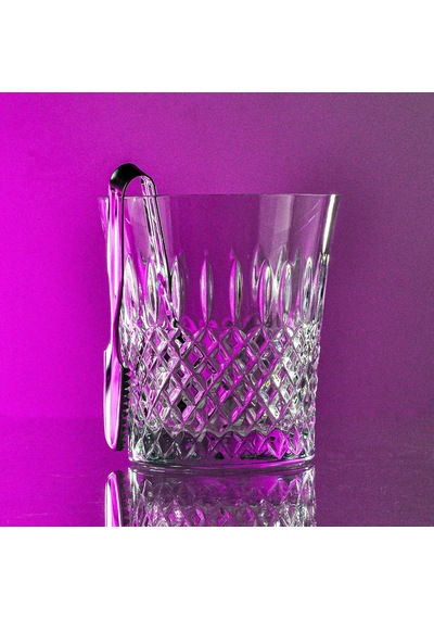 Decocia Kesme Kristal Cam Buz Kovası 700 CC Şeffaf