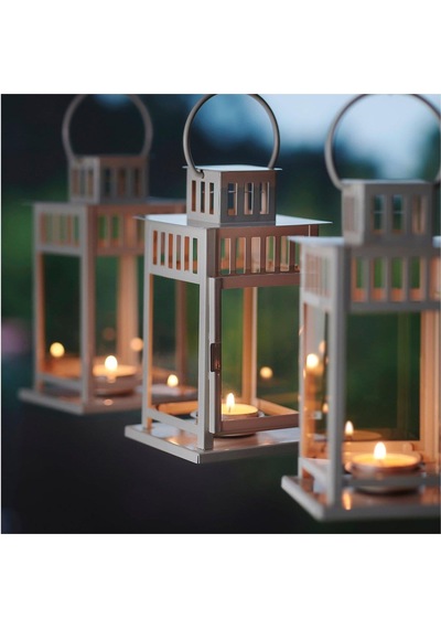 Ikea Borrby Fener Beyaz 20 Cm