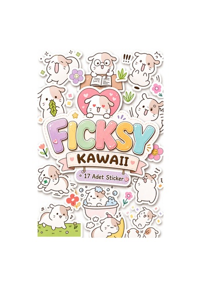 Kawaii Stili Sevimli Guinea Pig Sticker Seti - 17 Adet Gine Pig Etiket Çıkartma Çok Renkli