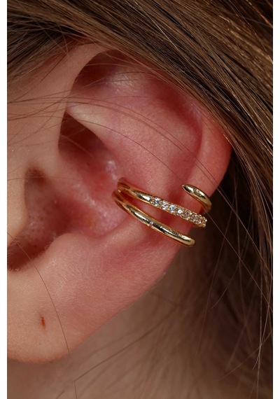 Gold Sarmal Earcuff Set Altın