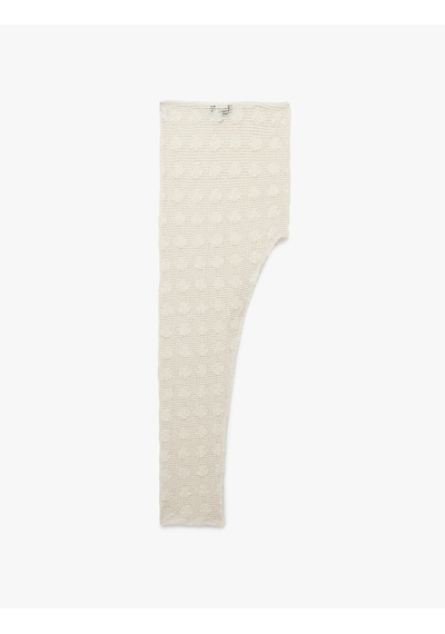 Koton Asimetrik Kesim Slim Fit Uzun Kroşe Plaj Eteği Ekru 6sak70002mk