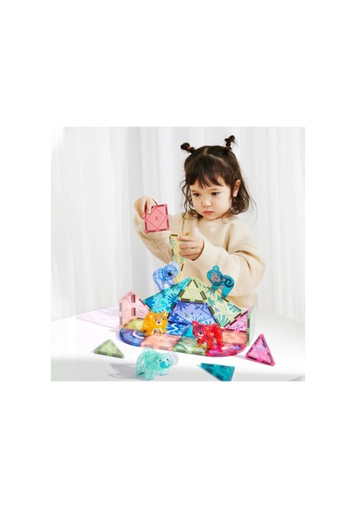 Mideer Renkli Magnetic Tiles - Sihirli Orman
