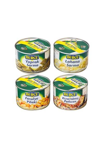 Burcu Konserve 400 Gr Teneke 4 Lü Hazır Yemek Karma Paket