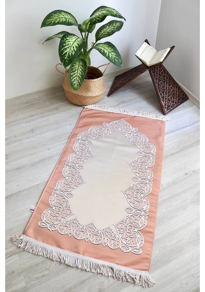 Astarlı Lüks Çeyizlik Seccade S1022 Somon Pembe