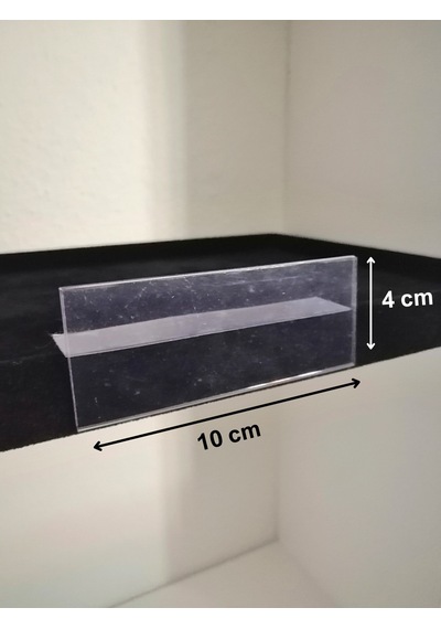 10 Adet Pvc Etiketlik Dik Siperli Yapışkanlı 10x4 Cm Raf Önü