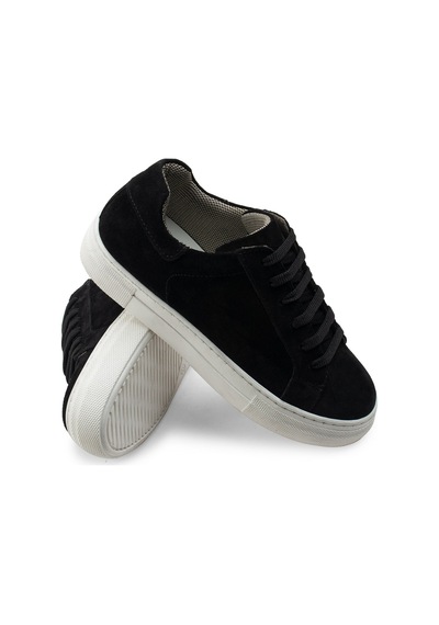 Deery Hakiki Süet Siyah Sneaker Kadın Ayakkabı - Z1681Zsyhc04 Siyah