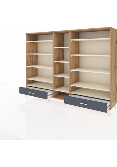 Hyperion Dolap 14 Raflı 2 Çekmeceli 220x44x163 Çam-aytaşı/antras Çam-aytaşı/antrasit Hyperion Dolap 14 Raflı 2 Çekmeceli 220x44x163 Çam-aytaşı/antras Çam-aytaşı/antrasit