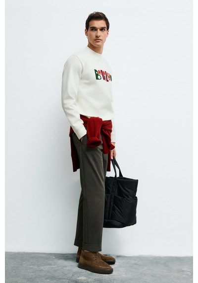 Lufian Finn Erkek Sweatshirt 112030202 Ekru