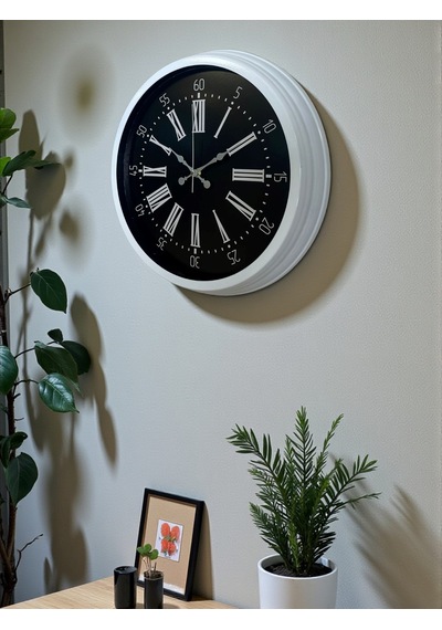 Elegance White 40 Cm Metal Duvar Saati Renkli