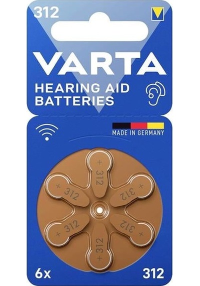 Varta 312 Numara Kulaklık Cihazı Pili 6'lı Paket