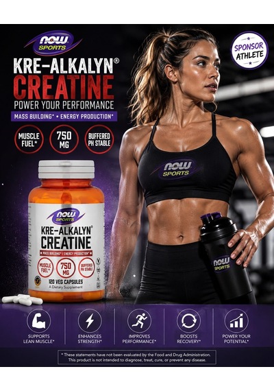 Now Foods Sports Kre-alkalyn Creatine Monohydrate Energy Production 120 Veg Caps