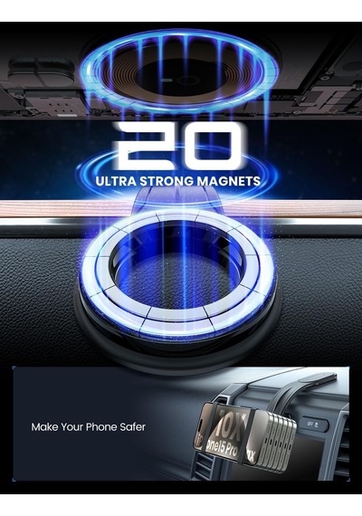 İphone 11-12-13-14-15-15 Plus-15 Pro Max Uyumlu Manyetik Mıknatıslı Araç İçi Telefon Tutucu 2 Mixed