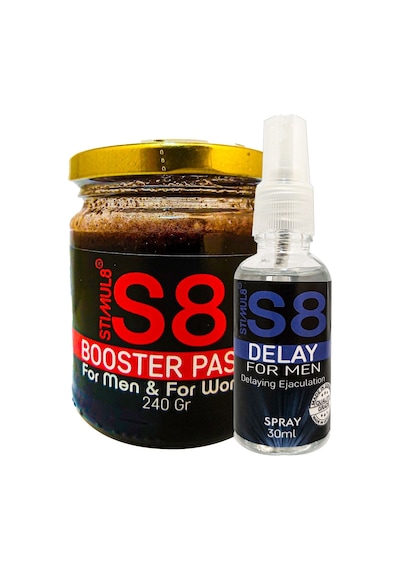Stımul8 S8 Delay30 Mlsprey + Erkeklere Ekstradestek Özel Performansmacunu240 Gr